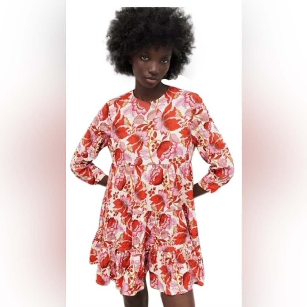 Zara Sharon Tiered Floral Dress NWT Medium